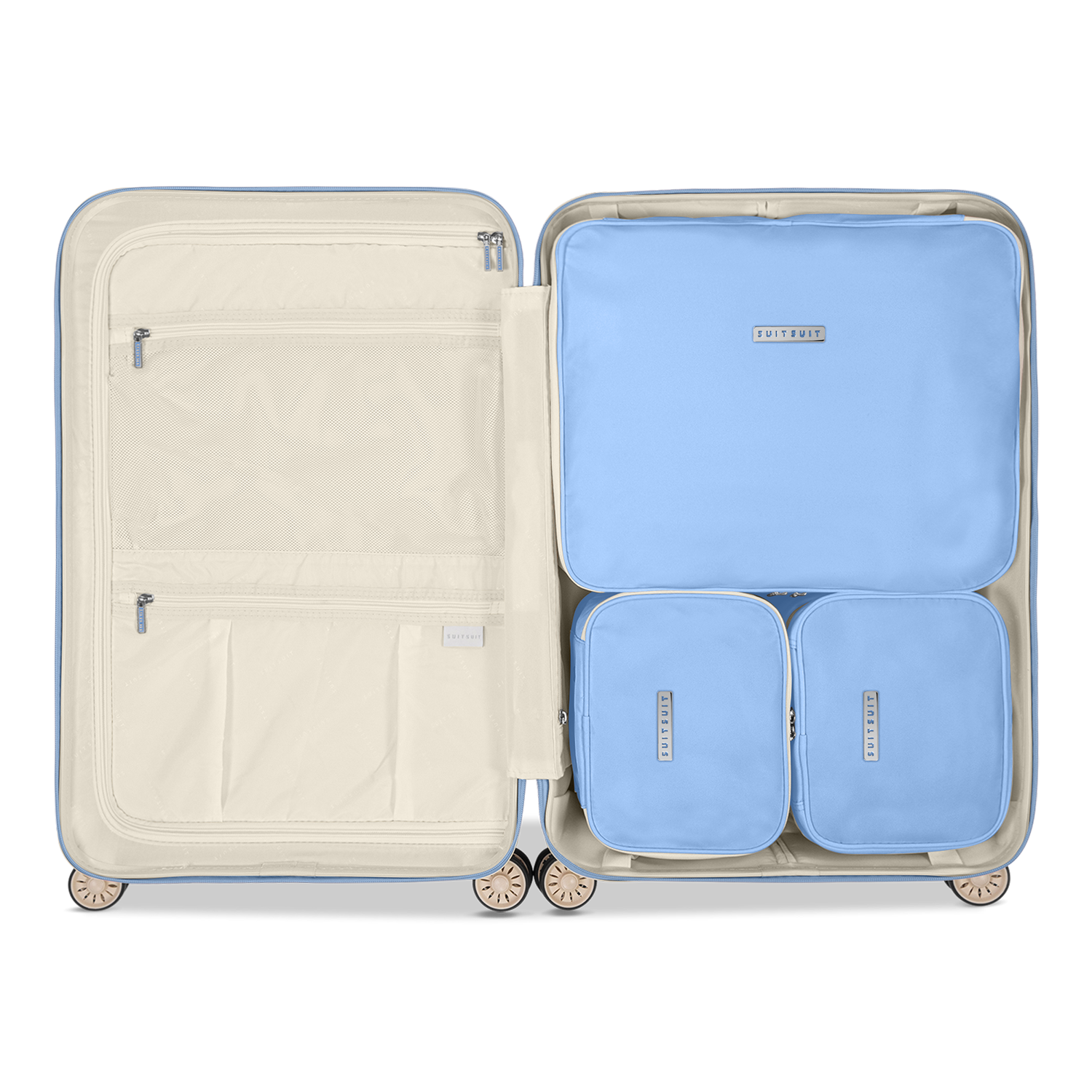Fabulous Fifties - Chambray Blue - Packing Cube Set (66 cm)