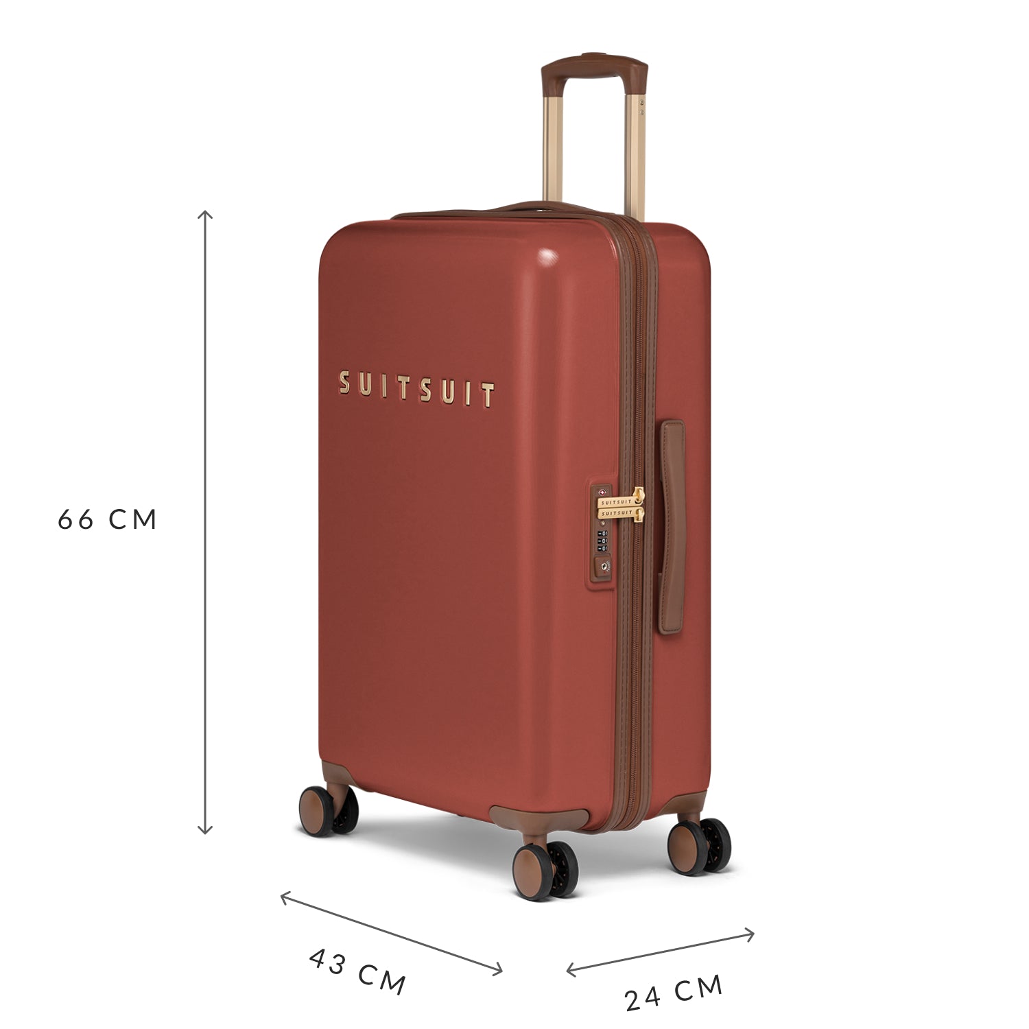 Fab Seventies - Red Ochre - Luggage Set (55/66/76 cm)