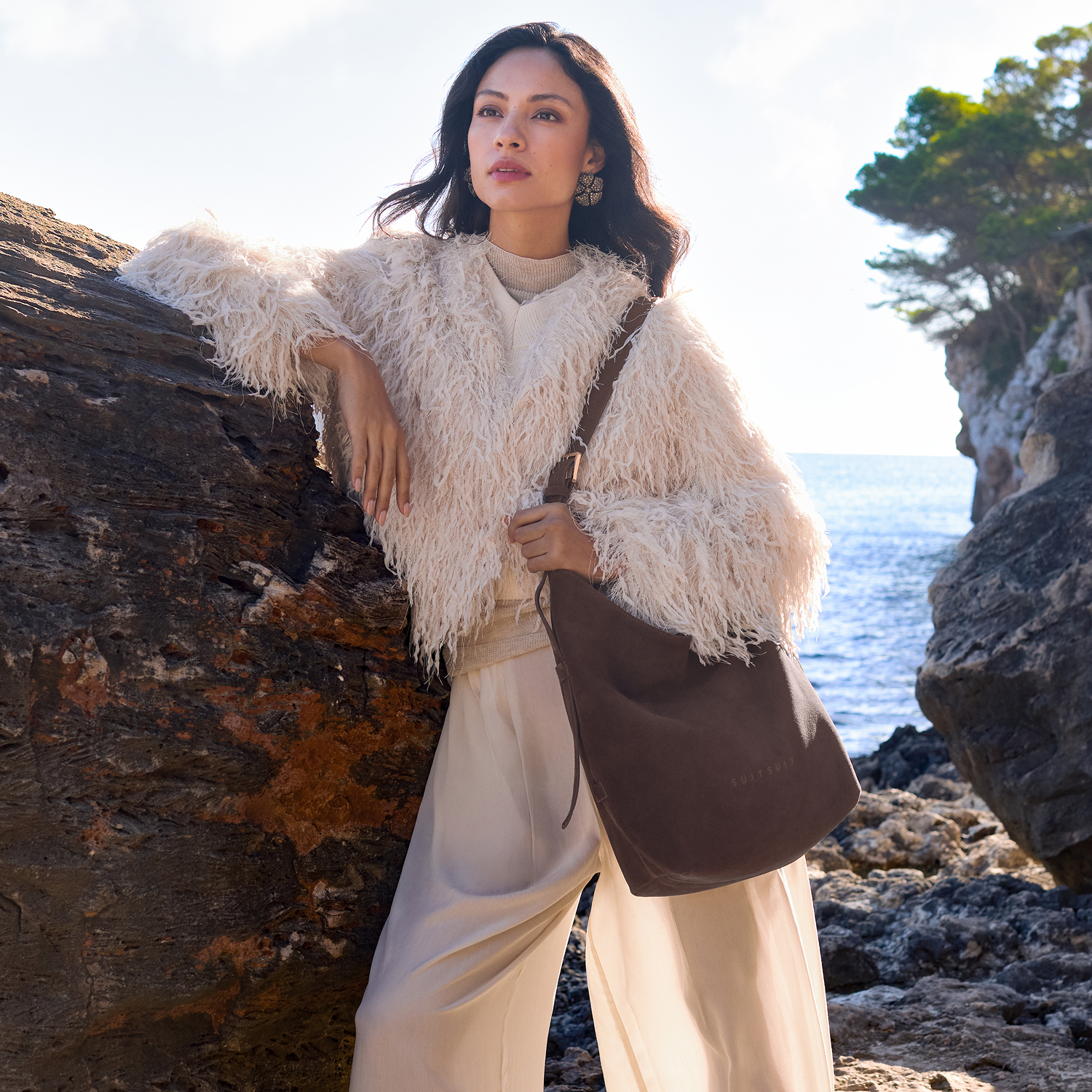 Fab Seventies Special Edition - Chocolate Brown - Slouchy Bag (Suede)