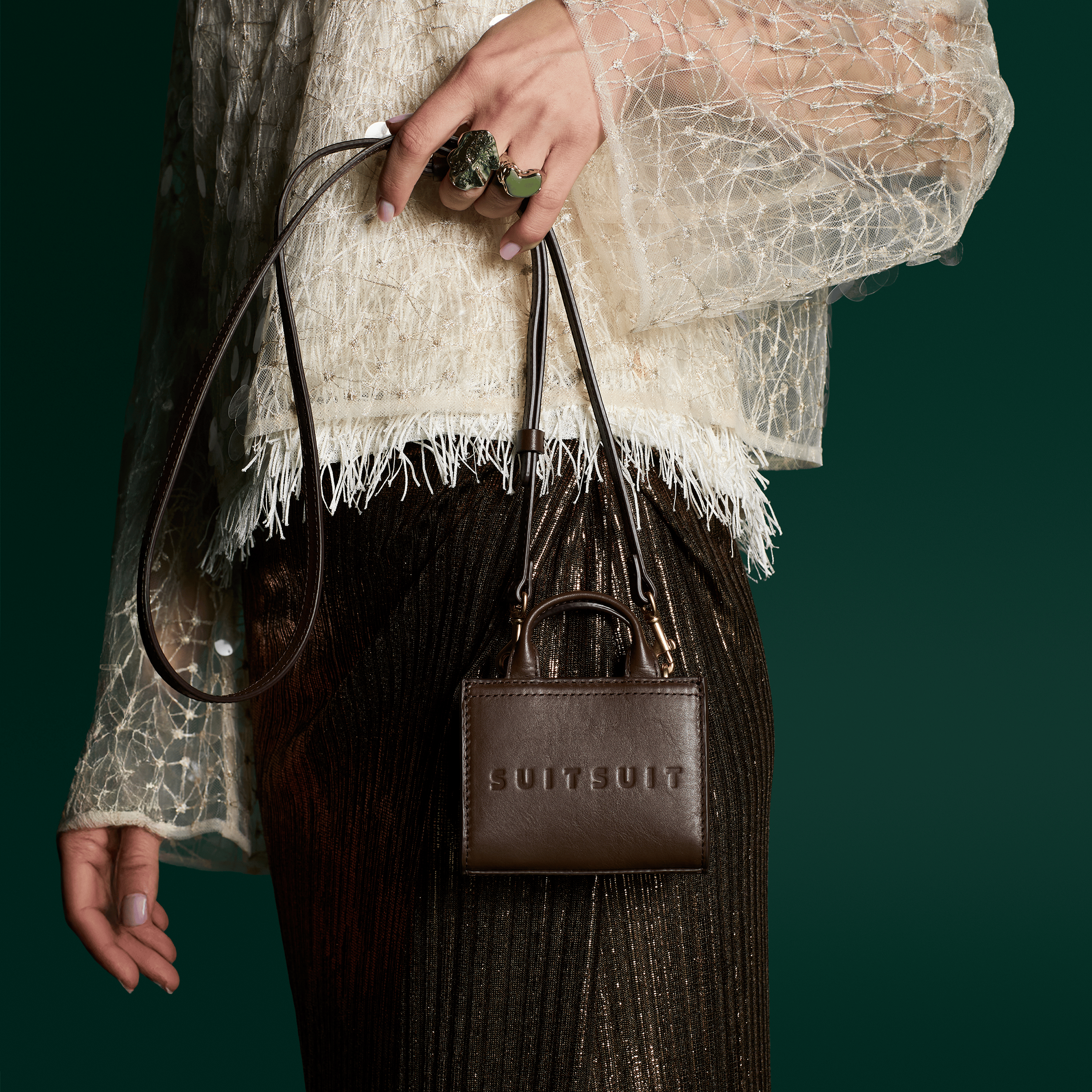 Fab Seventies Special Edition - Chocolate Brown - Micro Cross Body Bag (Smooth Leather)