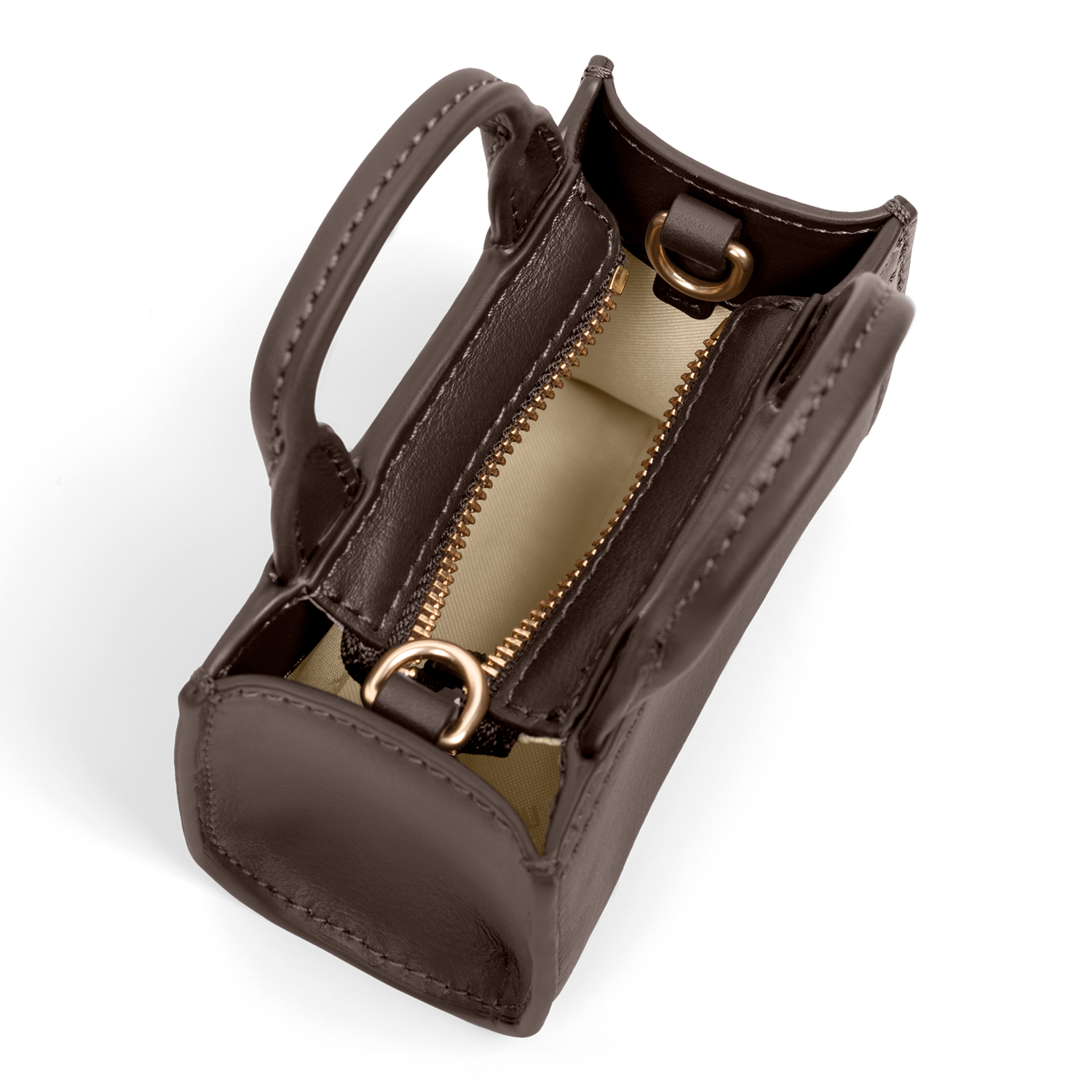 Fab Seventies Special Edition - Chocolate Brown - Micro Cross Body Bag (Smooth Leather)