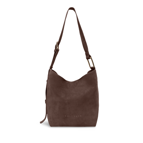 Serenity - Chocolate Brown - Slouchy Bag (Suede)