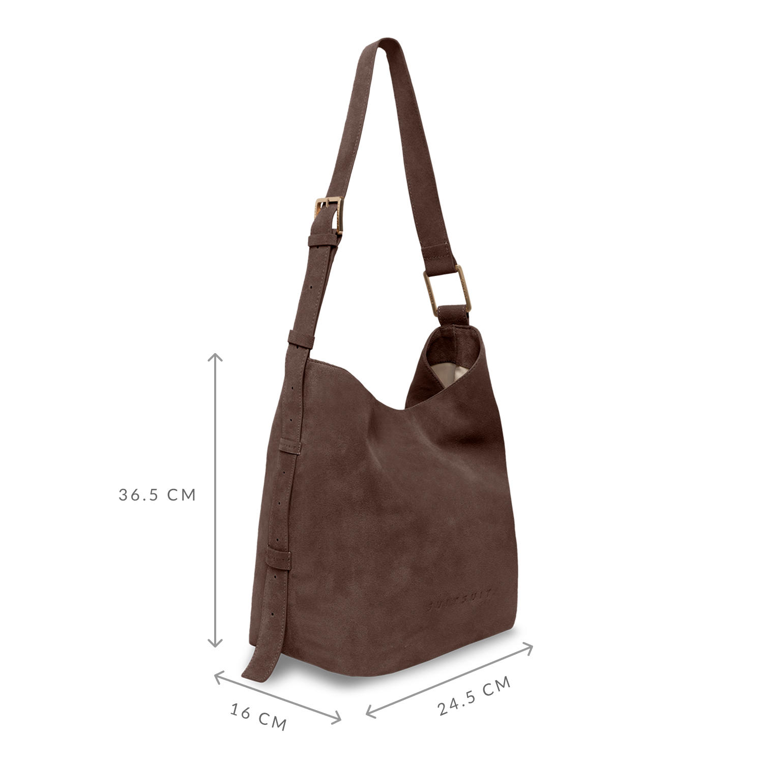 Serenity - Chocolate Brown - Slouchy Bag (Suede)