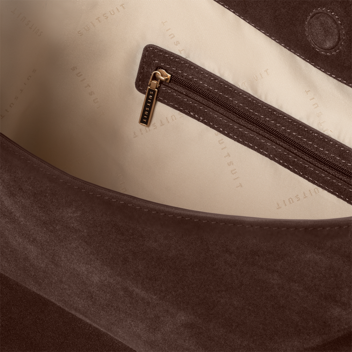 Serenity - Chocolate Brown - Slouchy Bag (Suede)