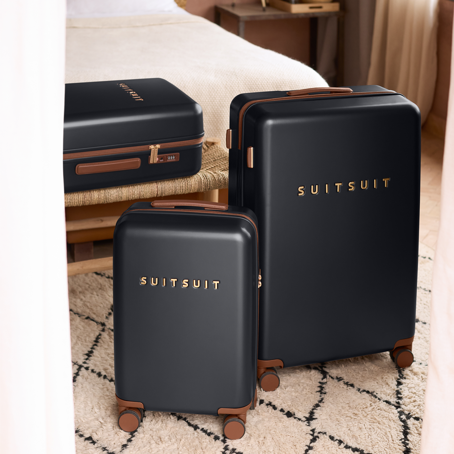 Serenity - Black Olive - Luggage Set (55/66/76 cm)